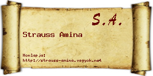 Strauss Amina névjegykártya